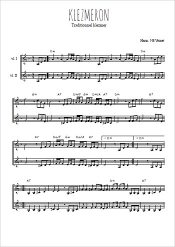 Téléchargez la partition de Klezmeron